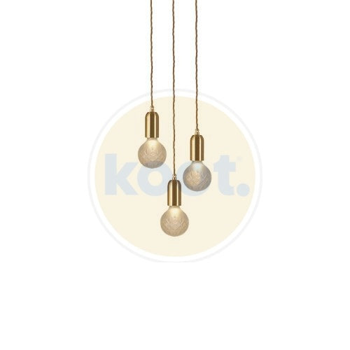 Lee Broom - Crystal Bulb kroonluchter 3 Hanglamp messing Top Merken Winkel